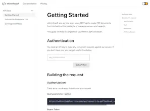 WkHTMLtoPDF Service gallery image