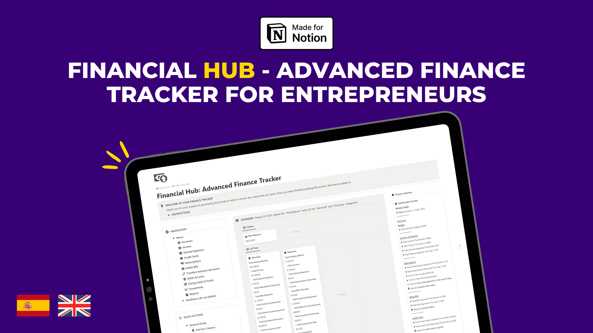 financial-hub-advanced-finance-tracker - Manage and track your personal & business finances easily