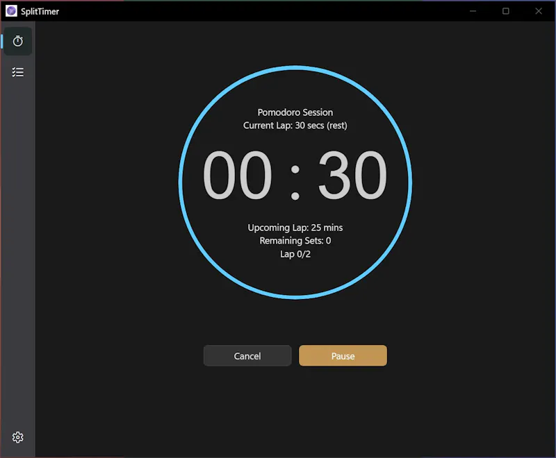 SplitTimer. multi lap Work, rest, repeat screenshot 1