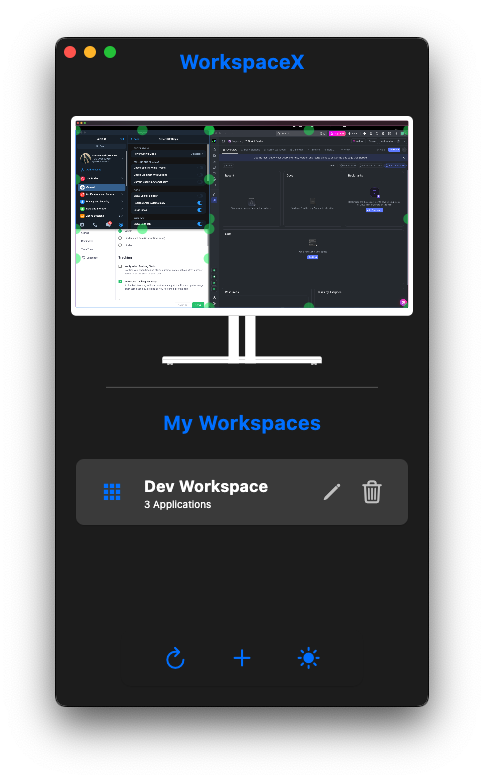 Mídia 3 de Workspacex - MacOS, produtividade, gerenciar espaços de trabalho