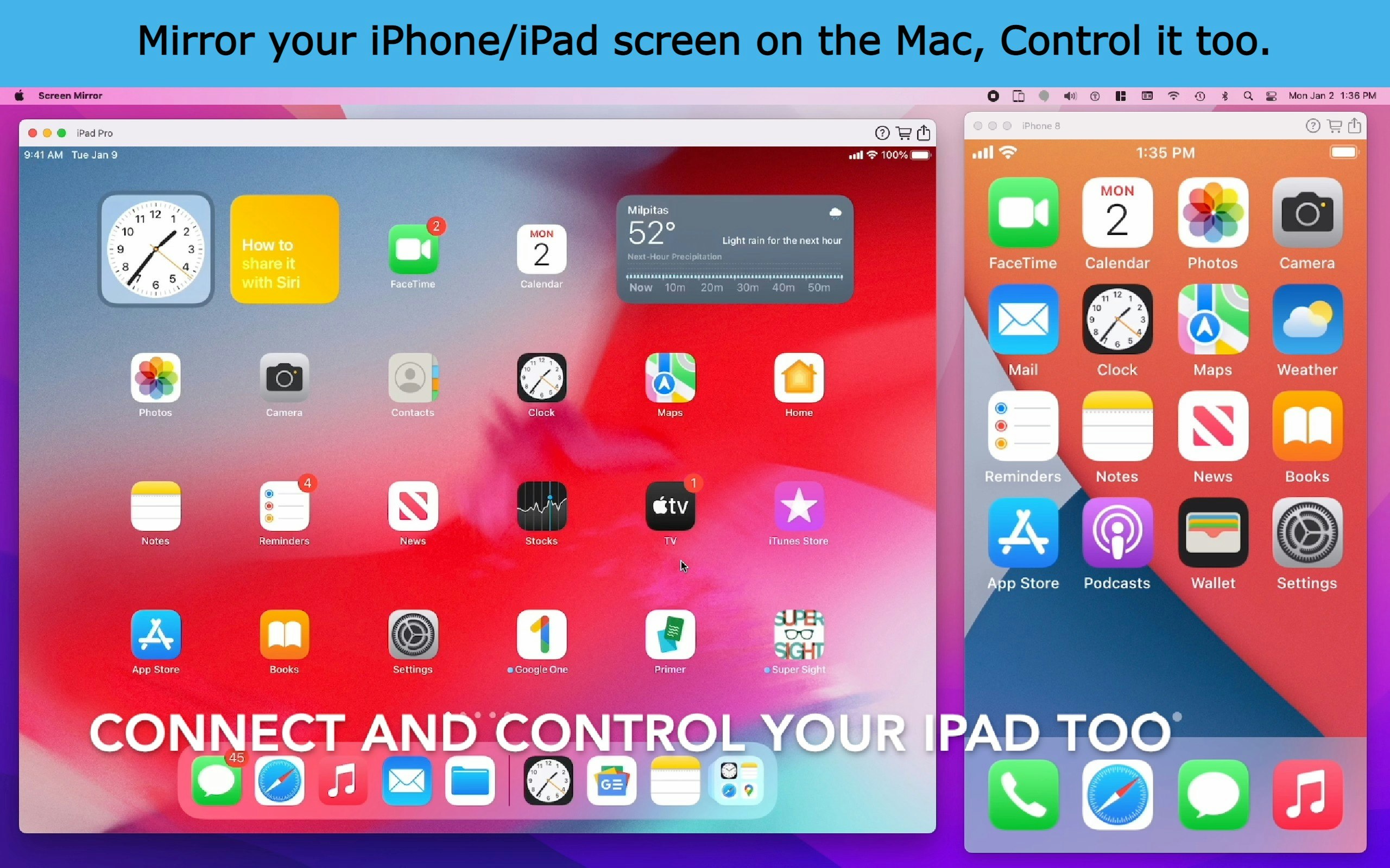 Mirador y control de pantalla - Vea y controle su iPhone/iPad en su pantalla Mac media 6