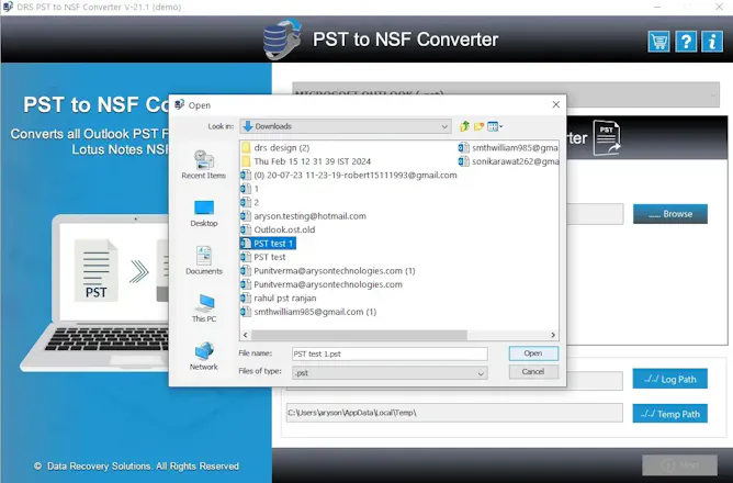 DRS Softech PST to NSF Converter Tool gallery image