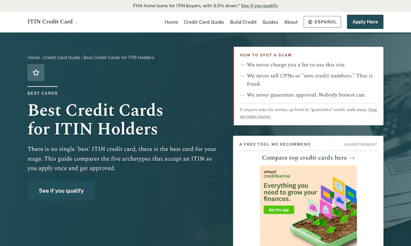 ITIN Credit Card screenshot 3