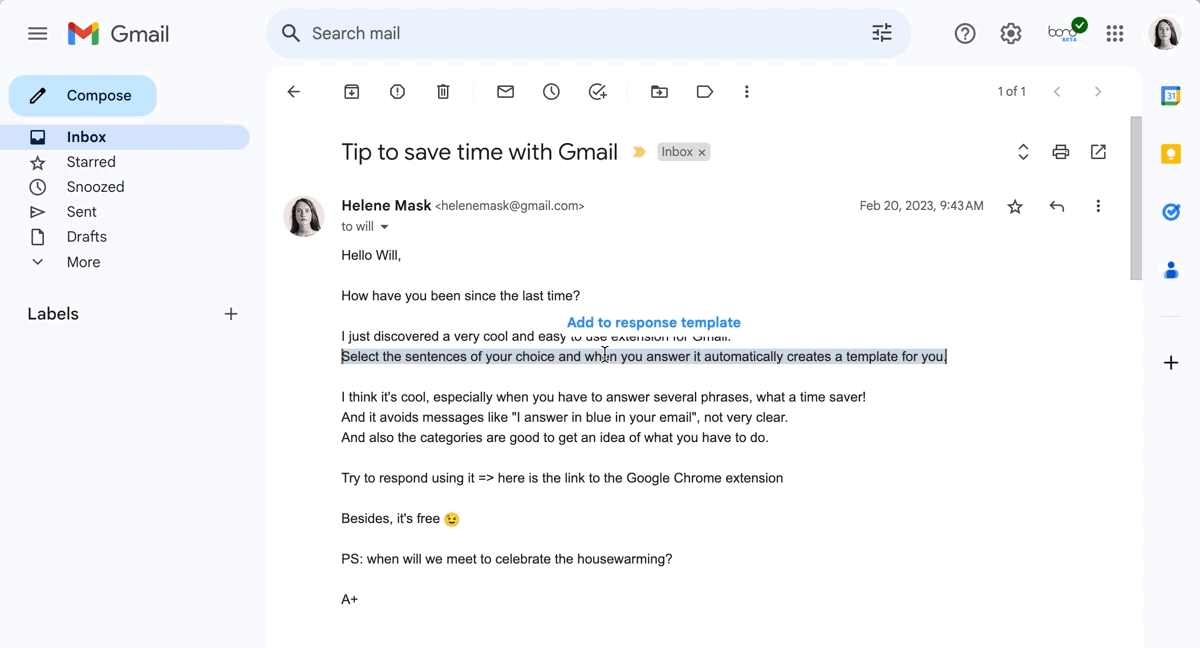 보장합니다 - 더 명확하고 빠른 답변을위한 Gmail 확장 미디어 1