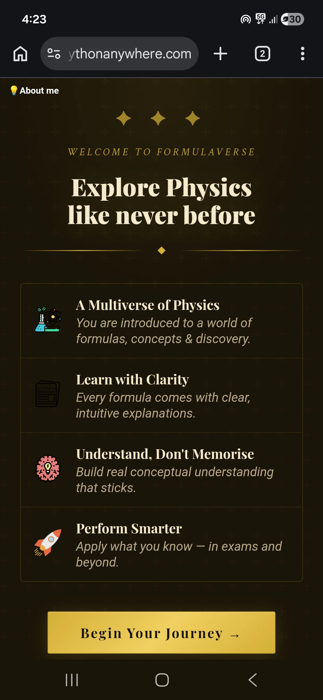 FormulaVerse — Explore Physics