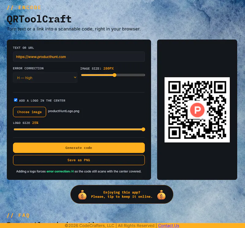 QRToolCraft screenshot 1