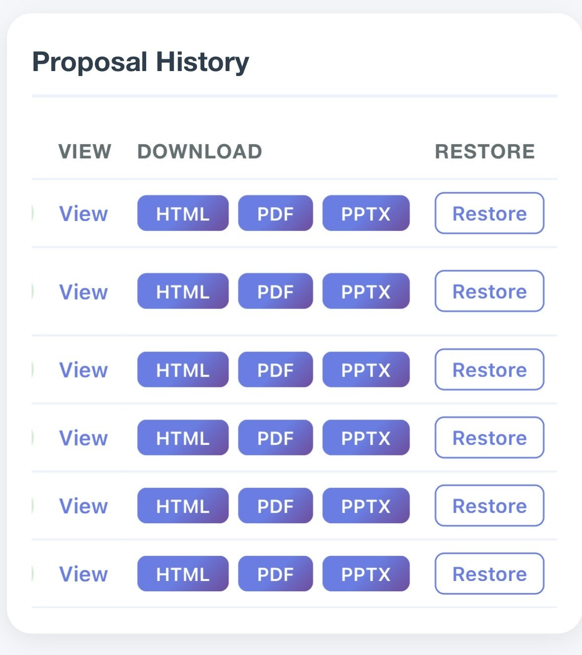 ROI Proposal Generator - Screenshot 5 showing product features and functionality