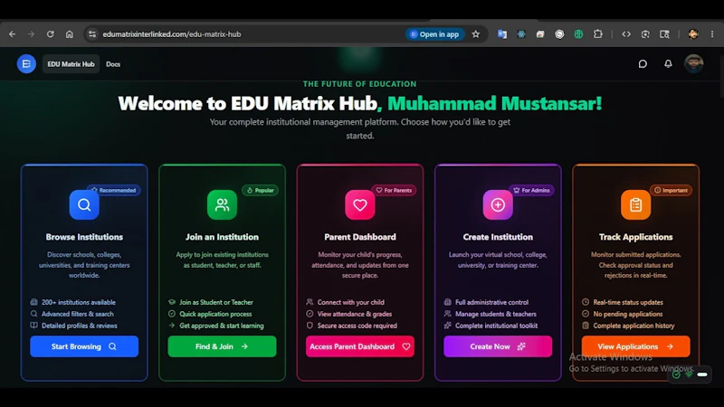 EDU Matrix Interlinked screenshot 1 (video preview)