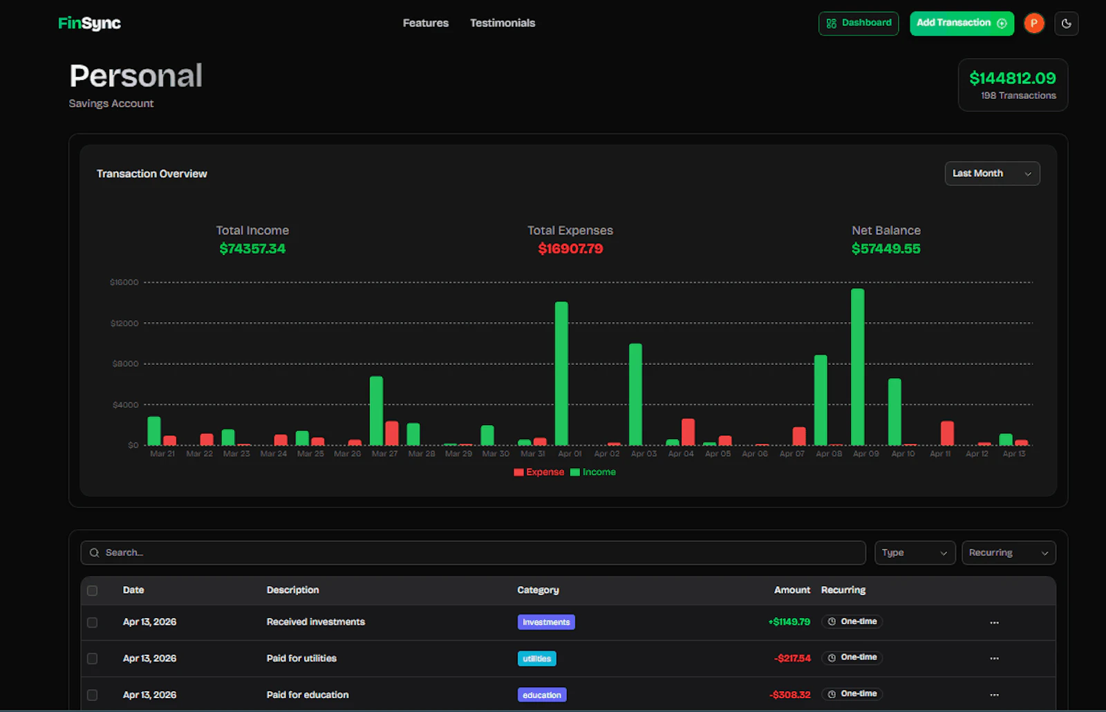 FinSync screenshot 3