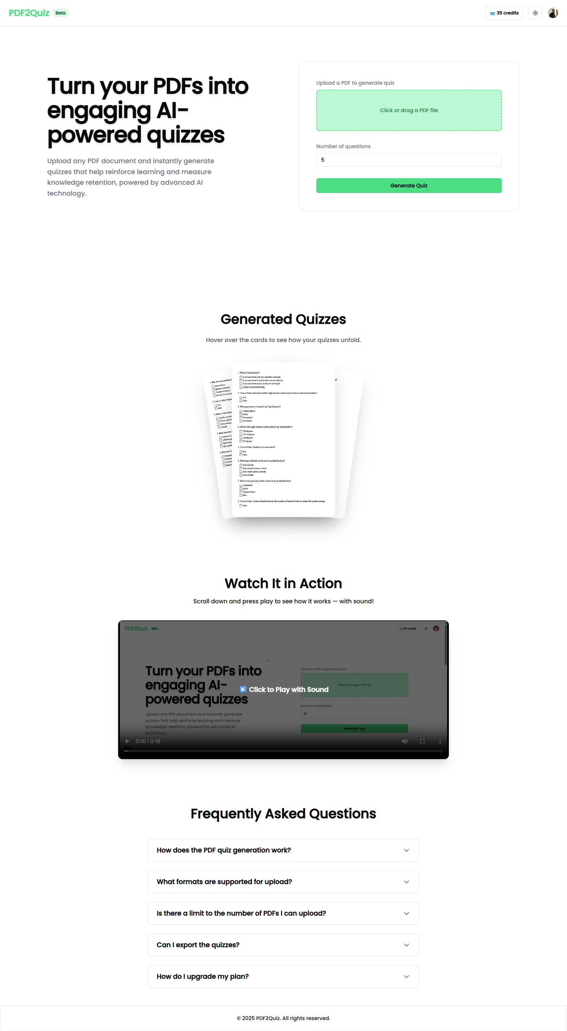 PDF2Quiz gallery image
