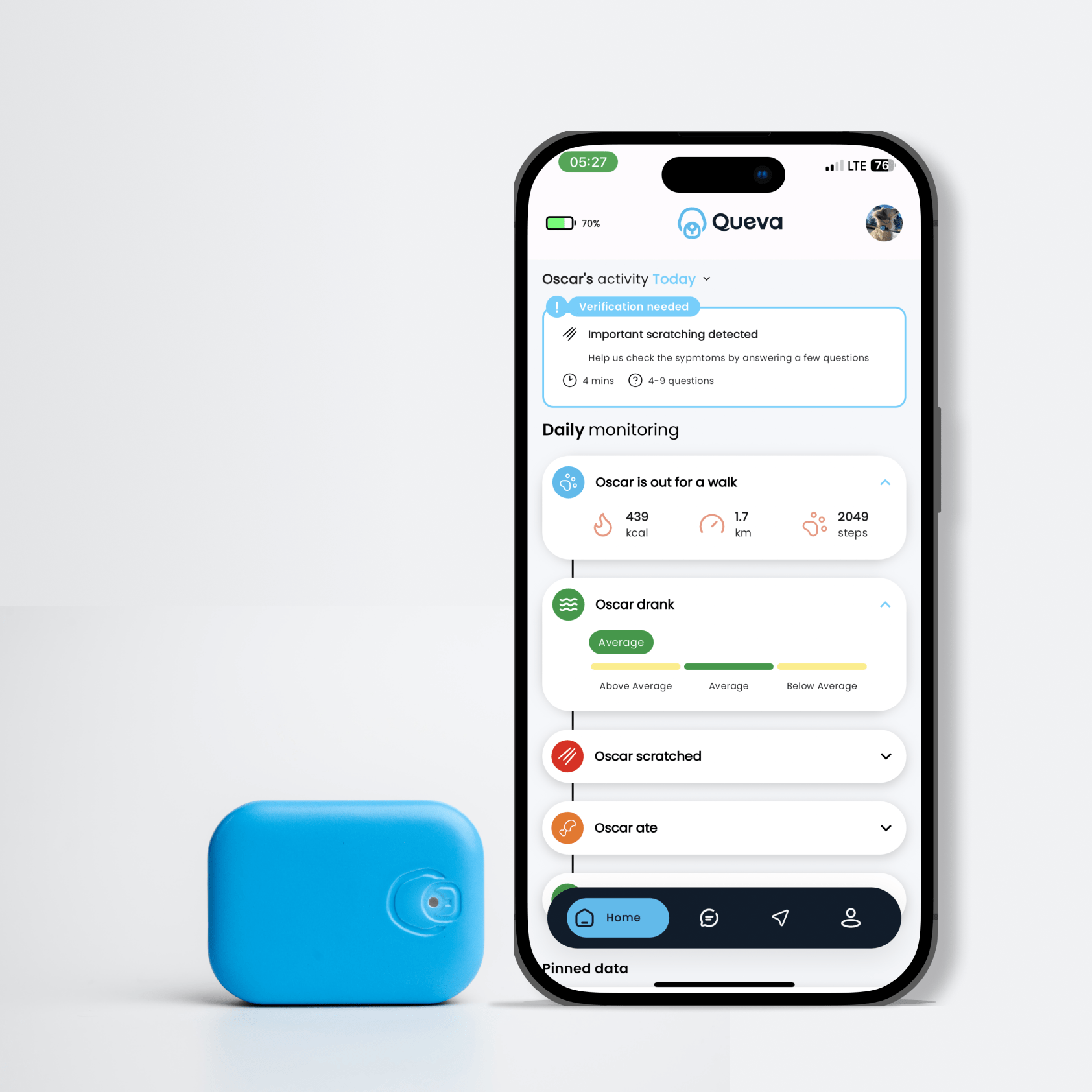 Queva Health Verhalten V1 - Hundegesundheit und Verhalten Smart Tracker Medien 1