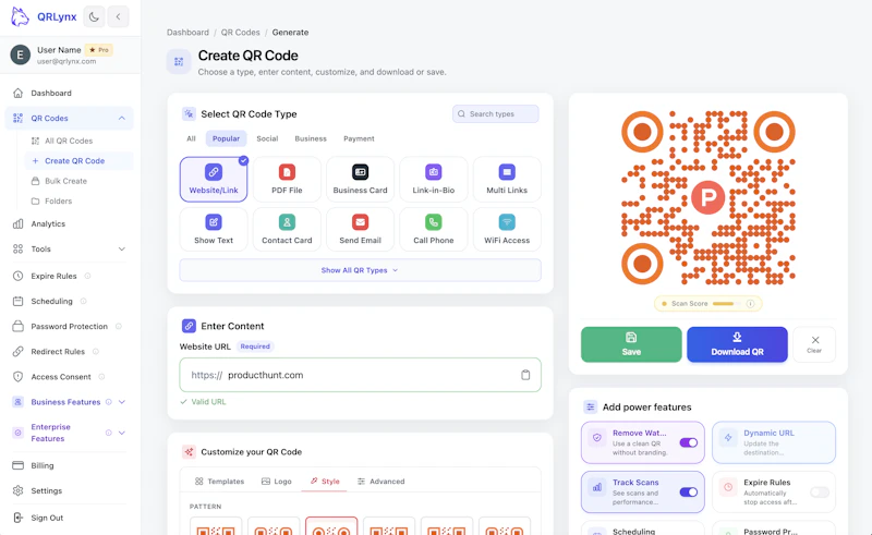 QRLynx screenshot 1