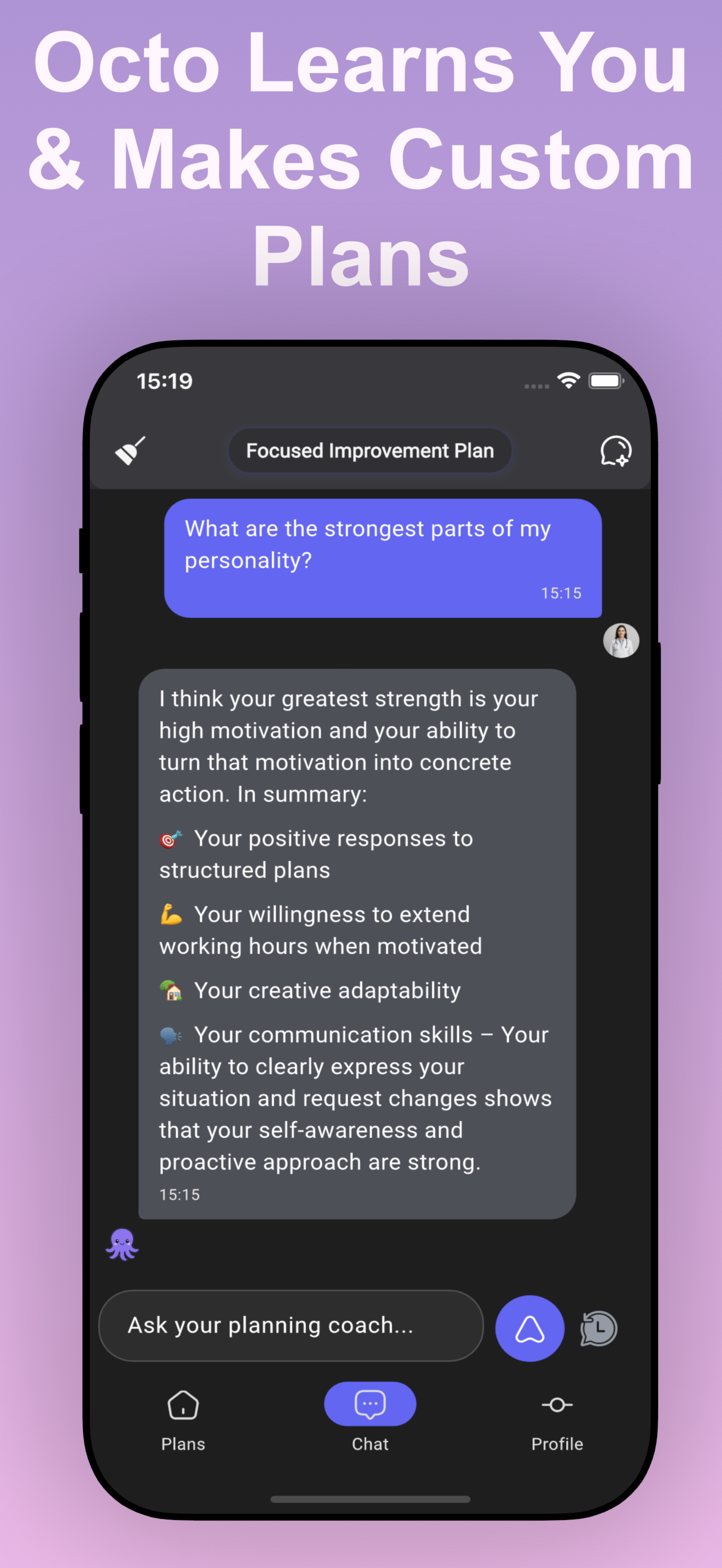 Média Octoplan - Votre entraîneur d'IA qui s'adapte à votre vie chaotique 5