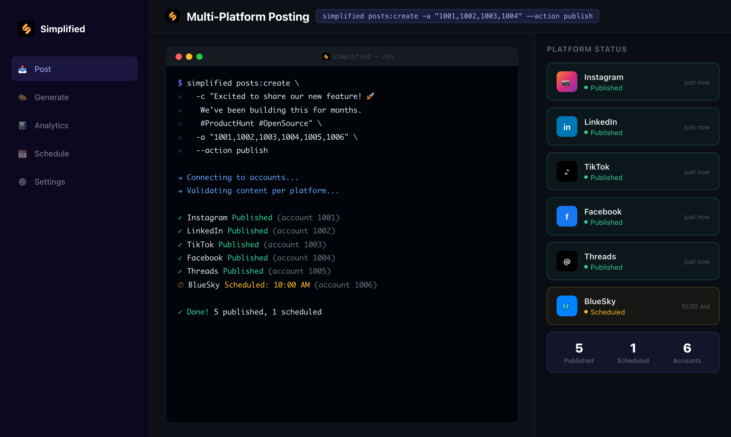 Simplified CLI gallery image