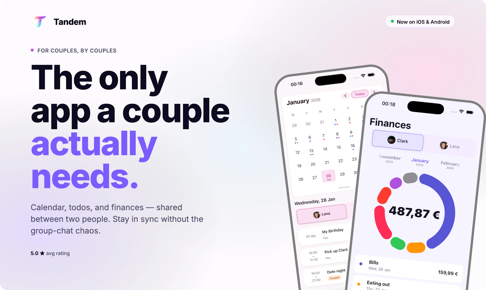 Tandem – Your Couple's Shared Brain screenshot 1
