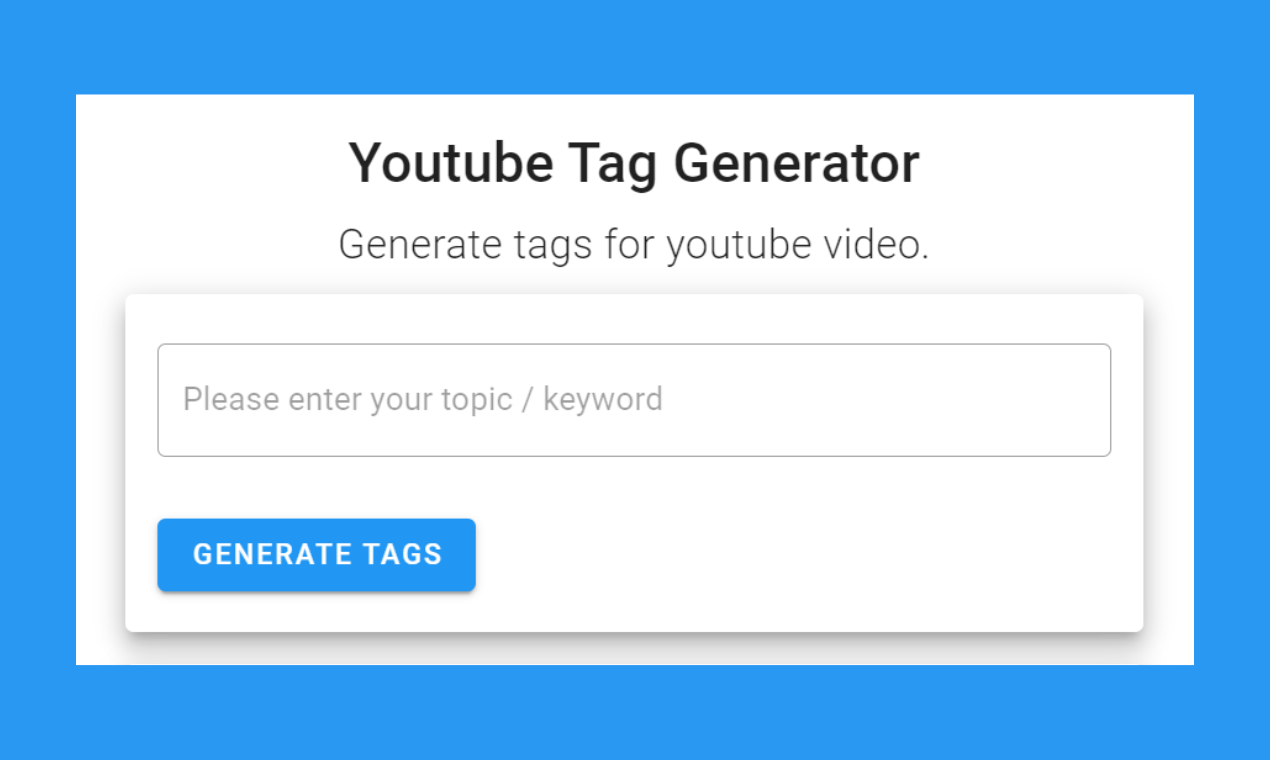 Youtube Tag Generator gallery image