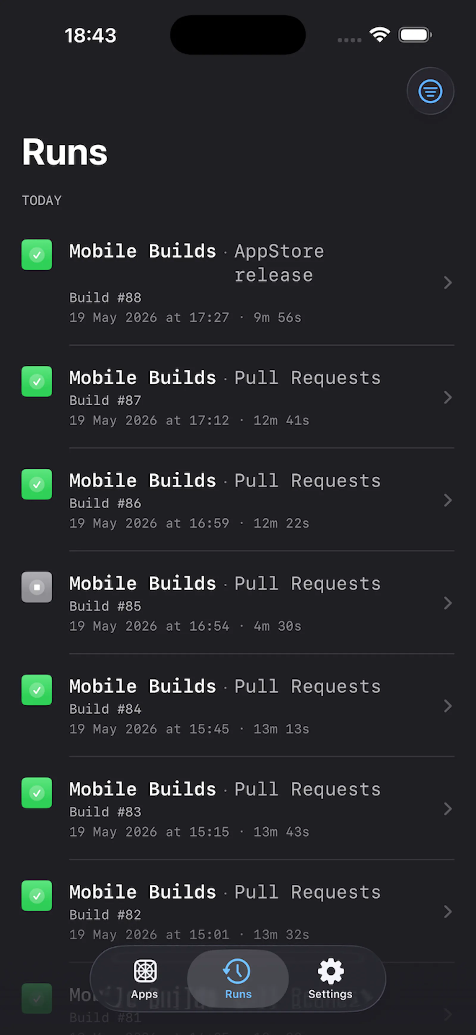 Mobile Builds screenshot 6