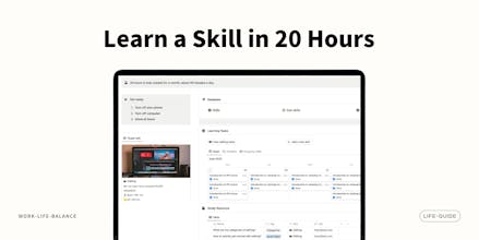 Notion Template:Learn a Skill in 20-hour gallery image