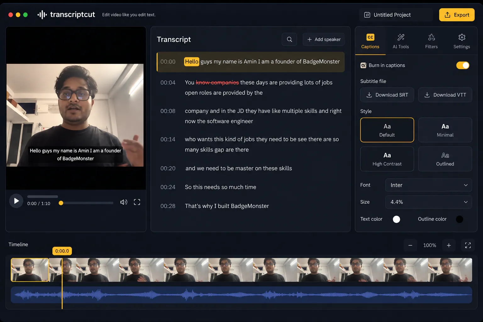 Transcriptcut gallery image