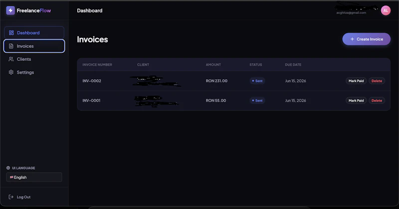 FreelanceFlow screenshot 2