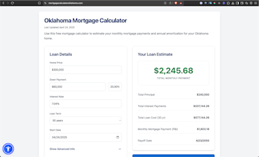 Oklahoma Mortgage Calculator gallery image