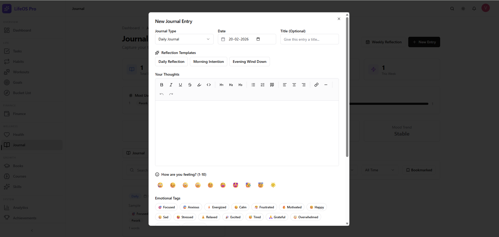 LifeOS Pro - Screenshot 3 showing product features and functionality
