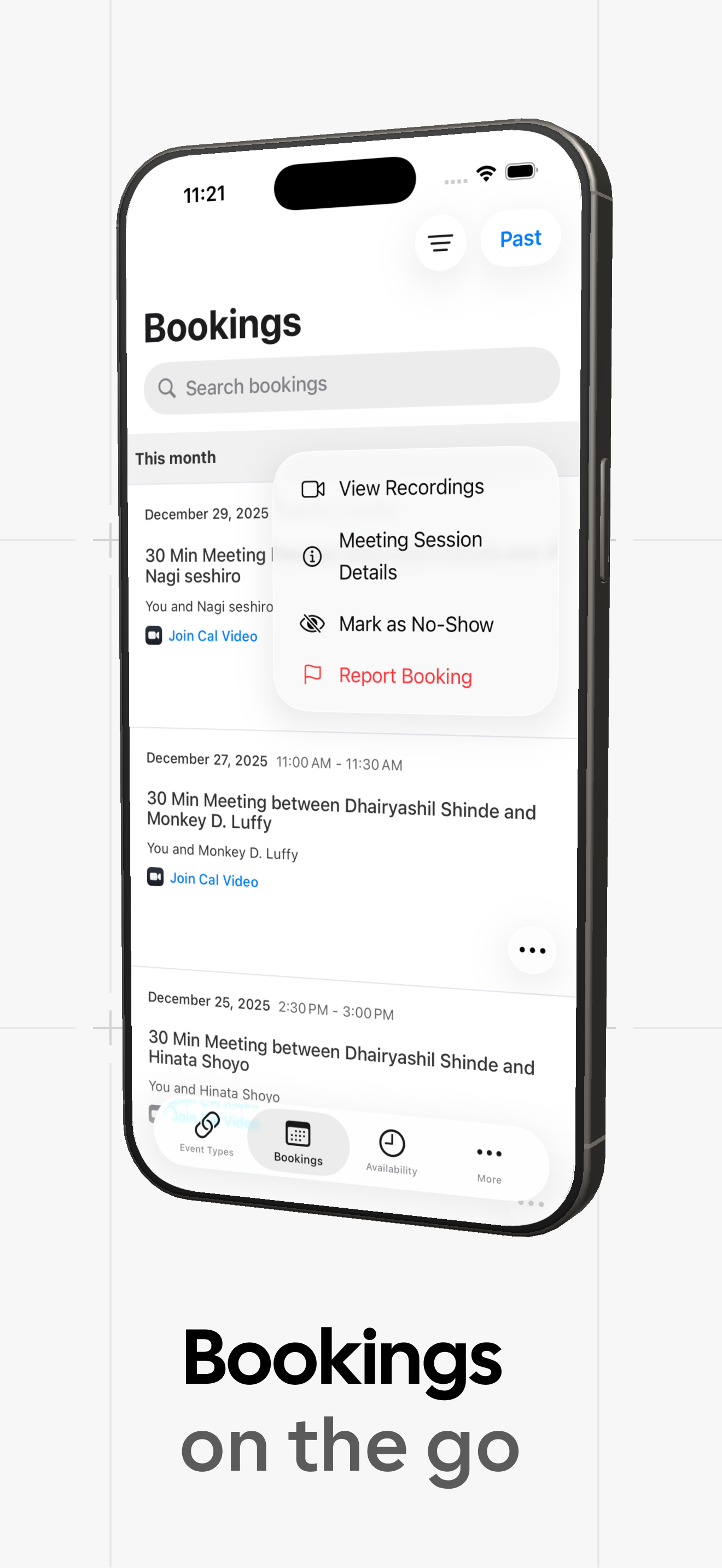 Cal.com Companion Apps - Screenshot 4 showing product features and functionality
