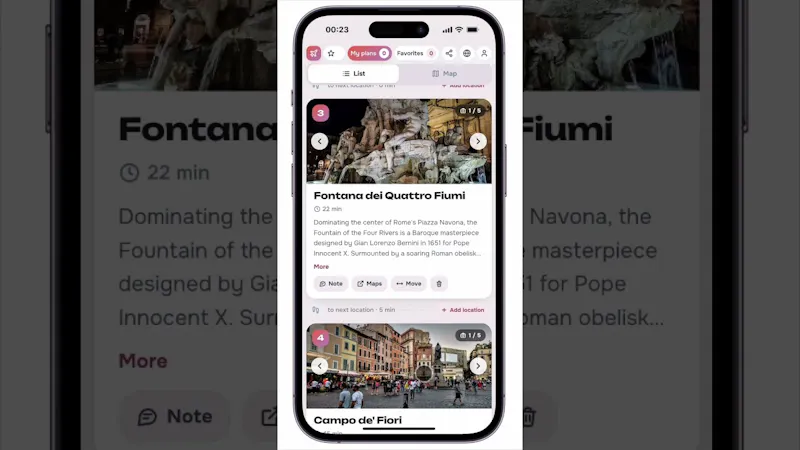 Linkavia Trip Planner screenshot 1 (video preview)