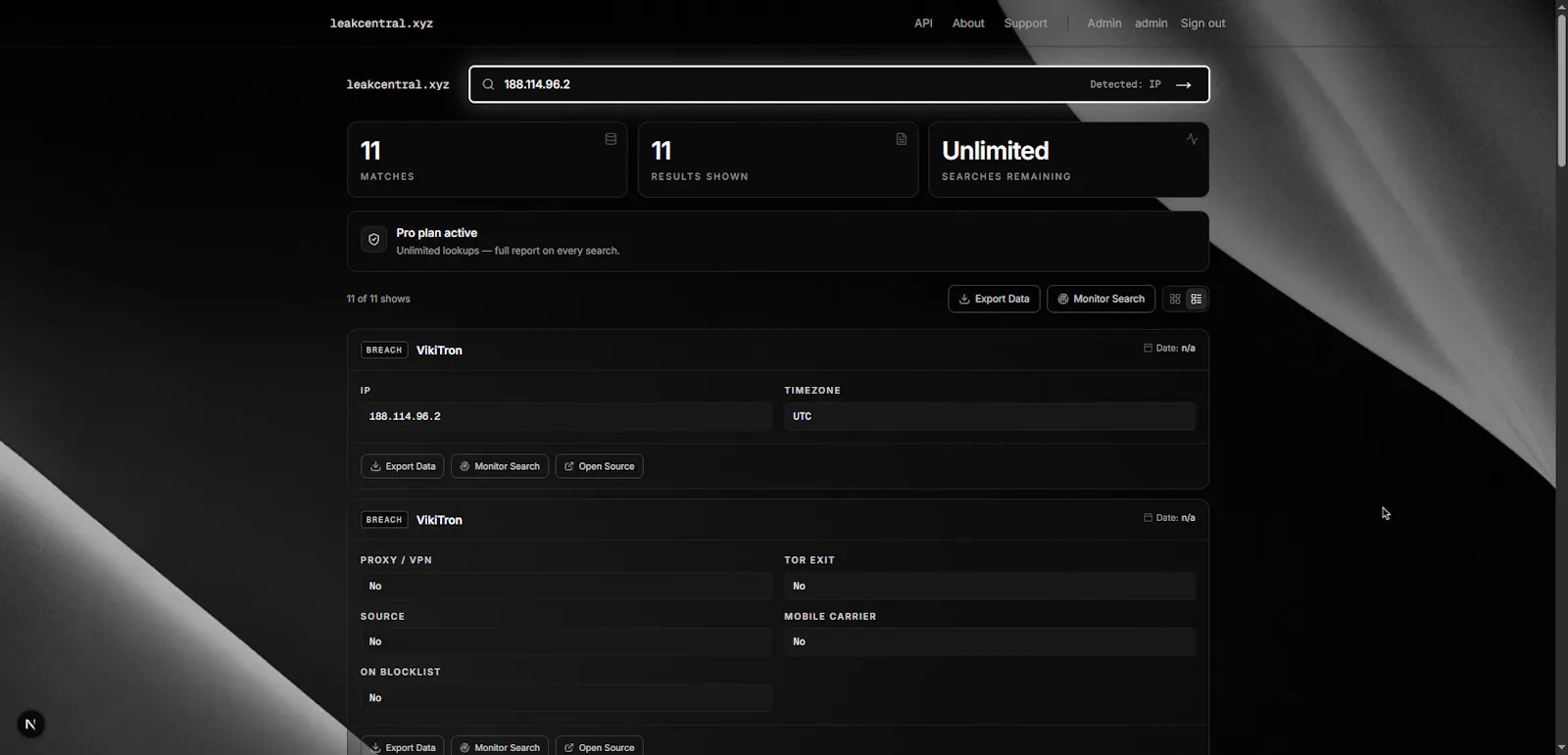 leakcentral screenshot 1