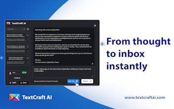 Herramienta de creación de correo electrónico y respuesta inteligente automatizada para Gmail y Outlook