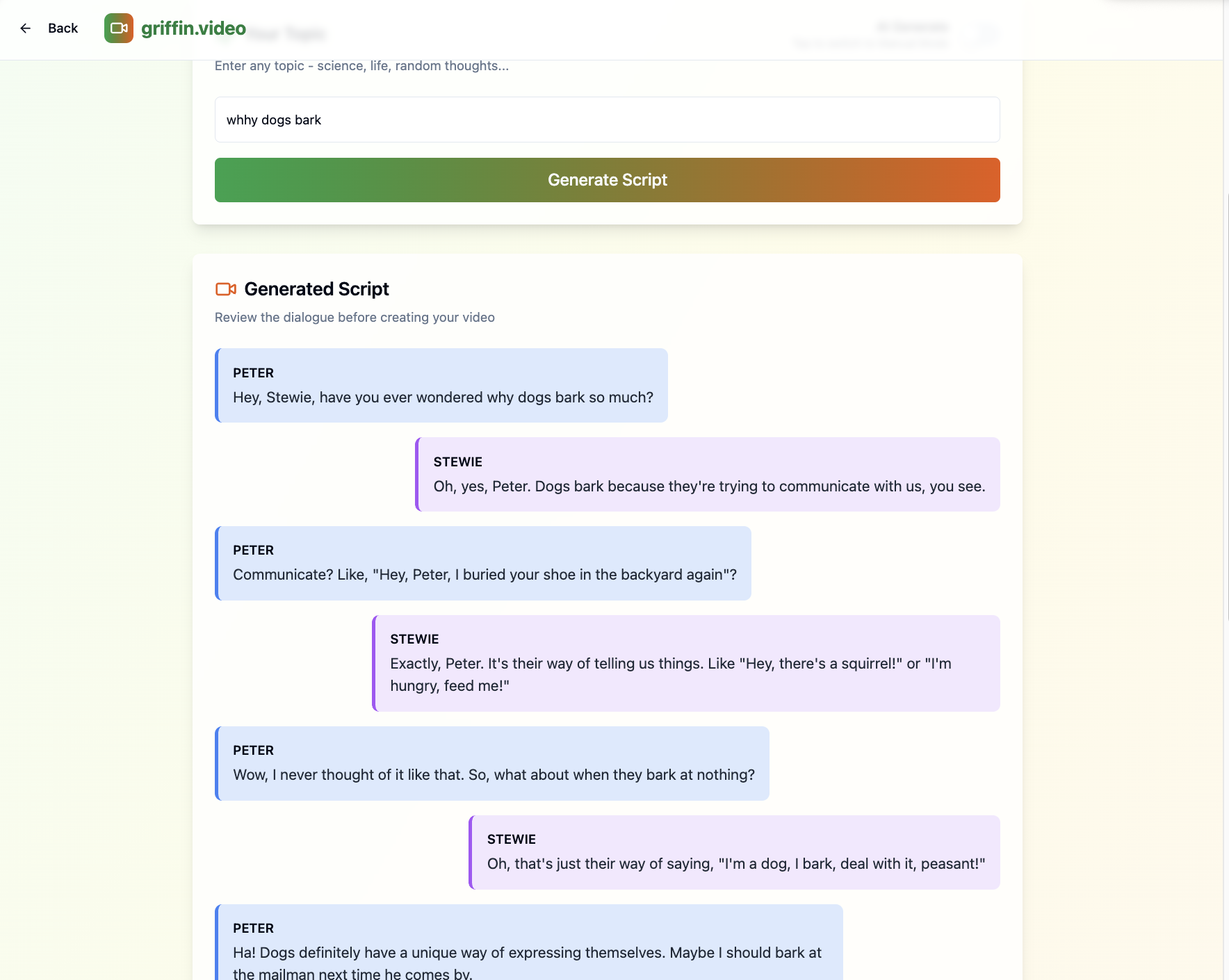 griffin.video - create family guy parody videos using ai media 2