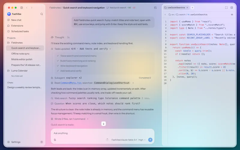 FastVibe screenshot 2
