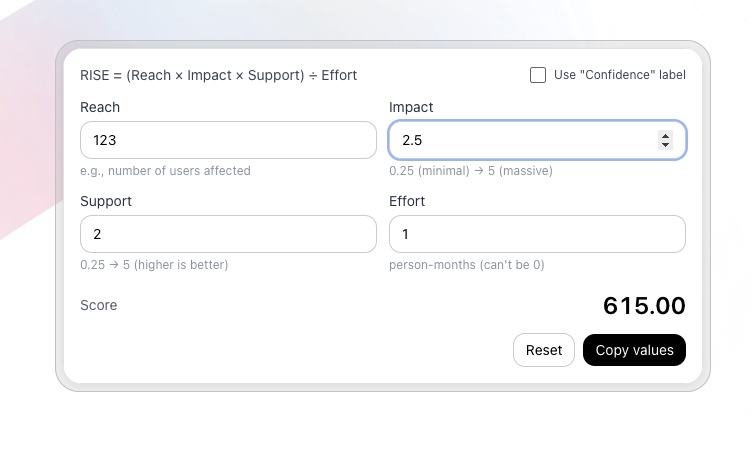 RICE Calculator - Screenshot 2 preview