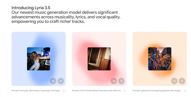 Lyria 3.5 by Google DeepMind screenshot 3