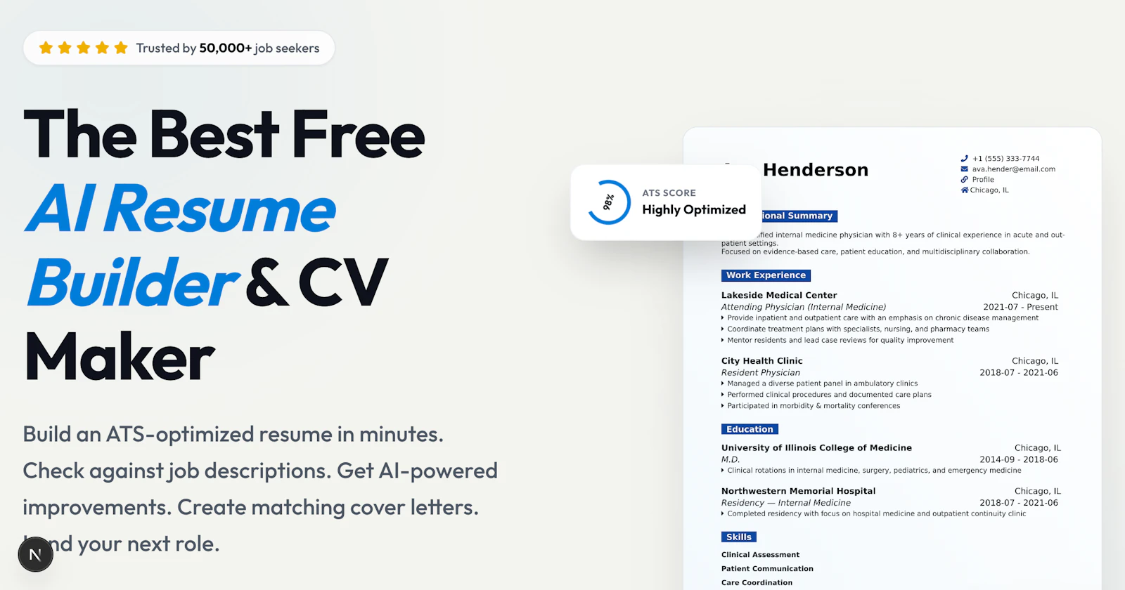 ResumeGenCV.com AI Resume Builder screenshot 2