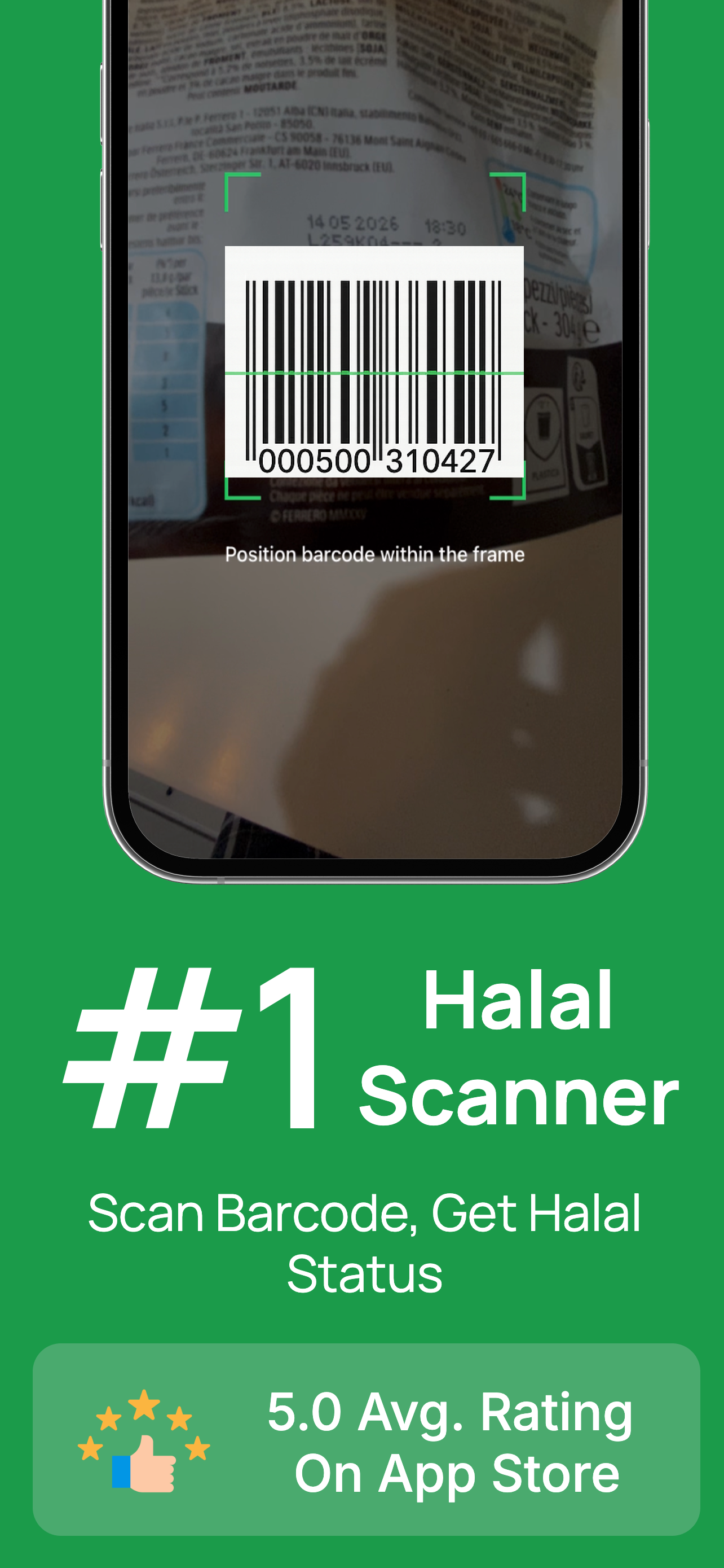 Halal Food AI Scanner - Main product screenshot demonstrating key features and user interface