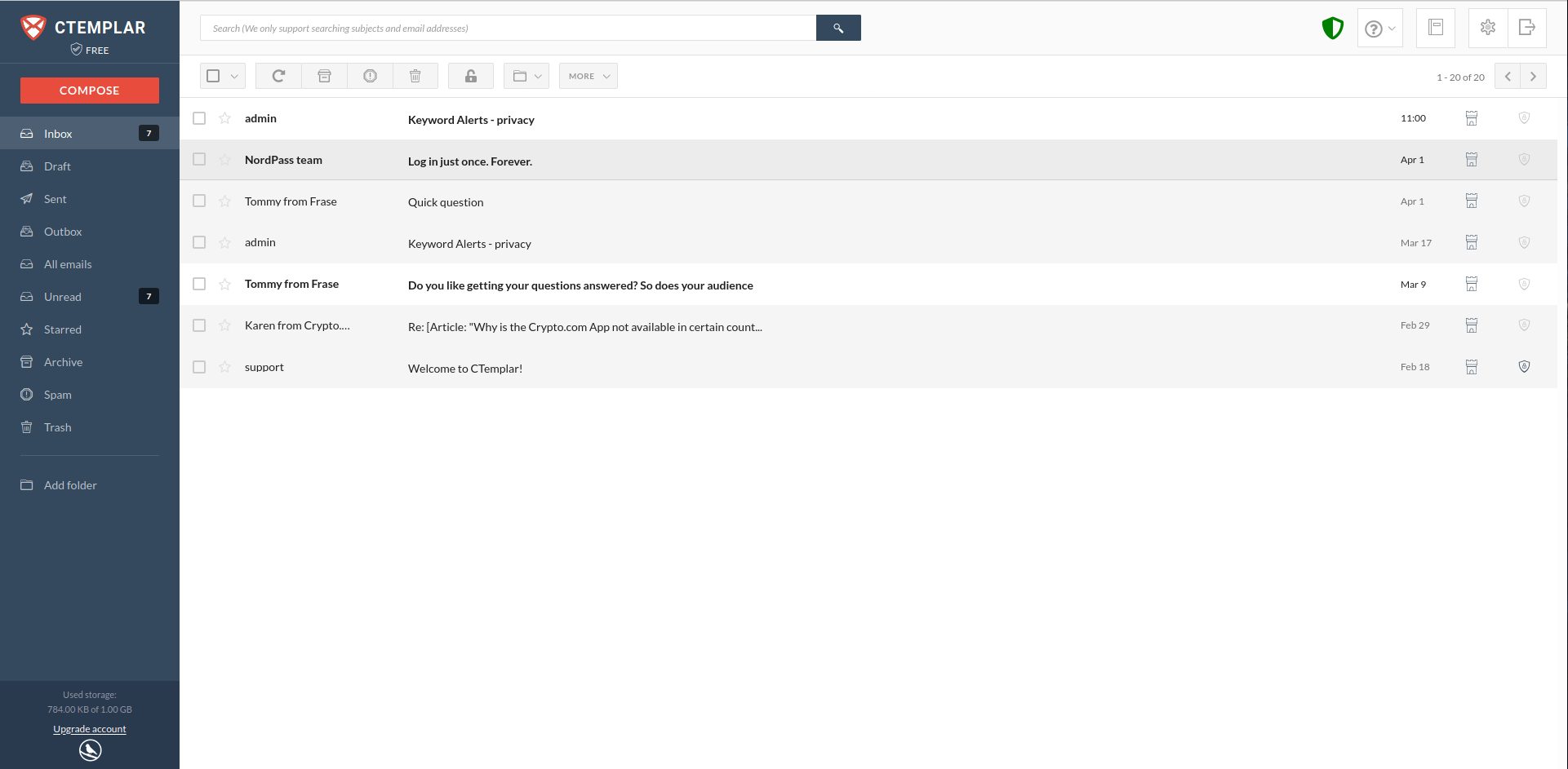 Ctemplar gallery image