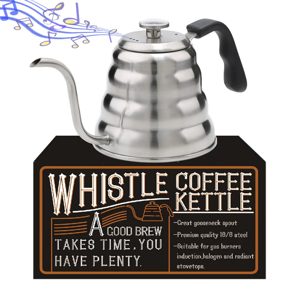 Whistled Coffee Gooseneck Pour Over Pot