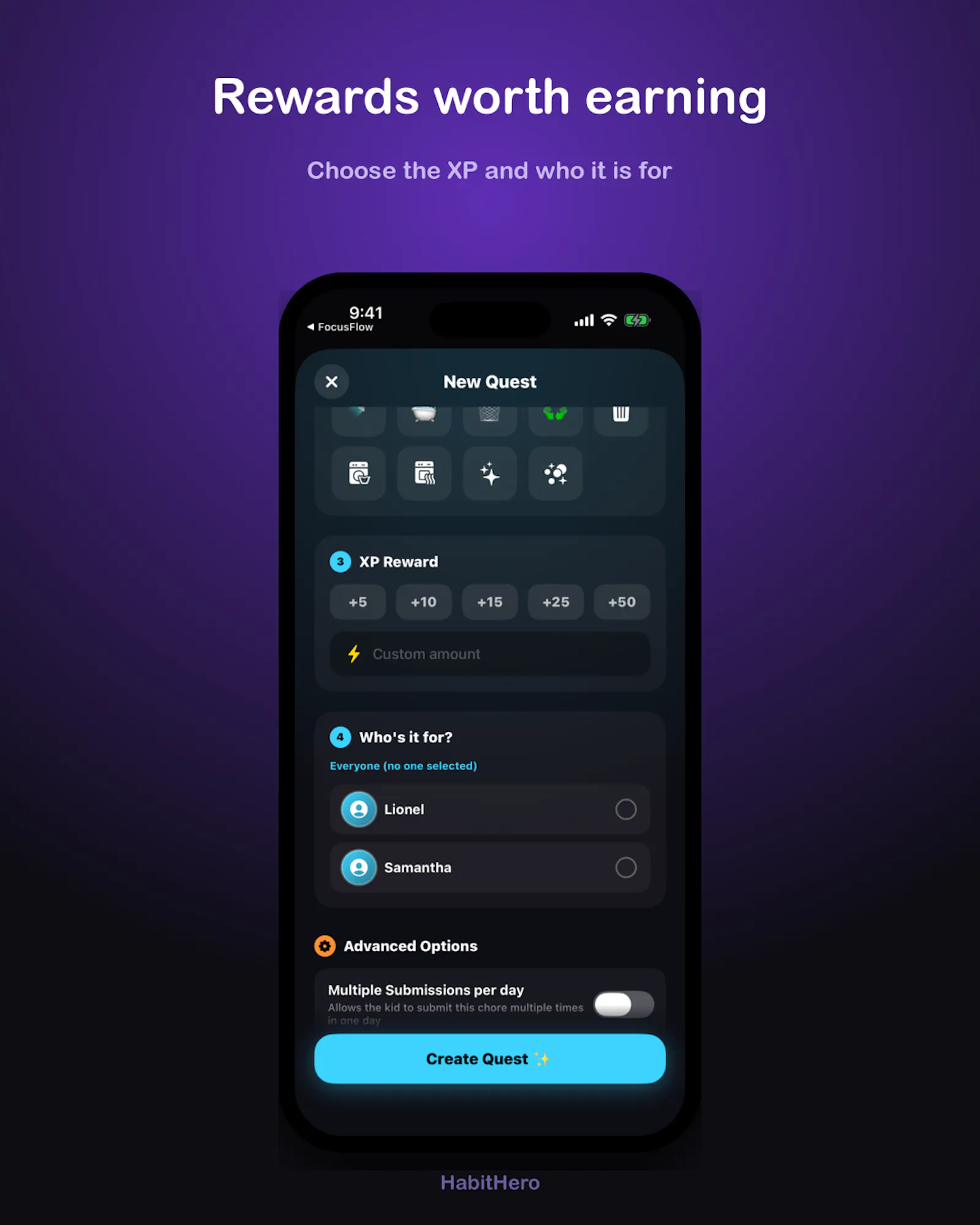 HabitHero - Gamified Chores screenshot 2