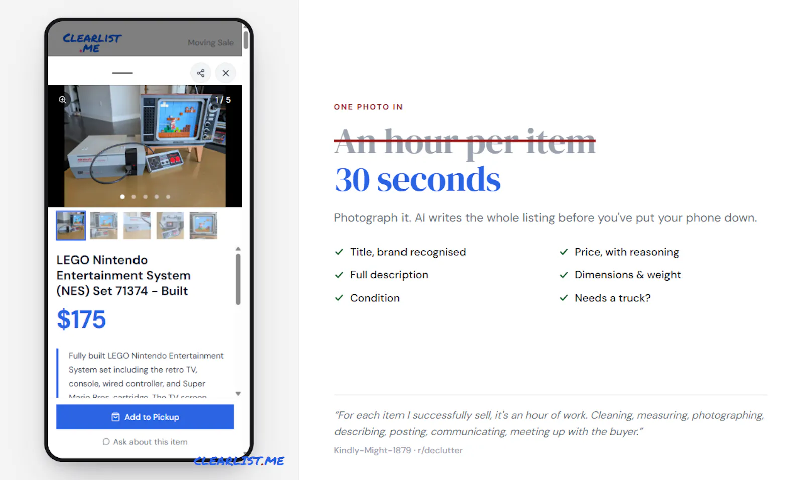 ClearList.me screenshot 2