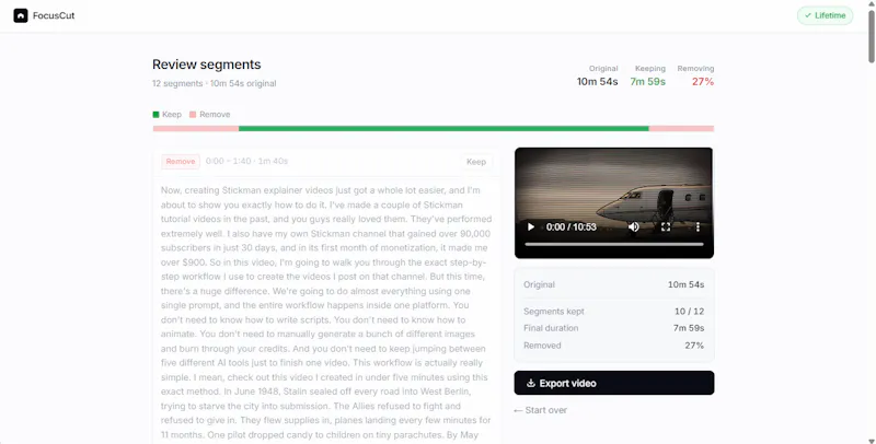 FocusCut screenshot 2