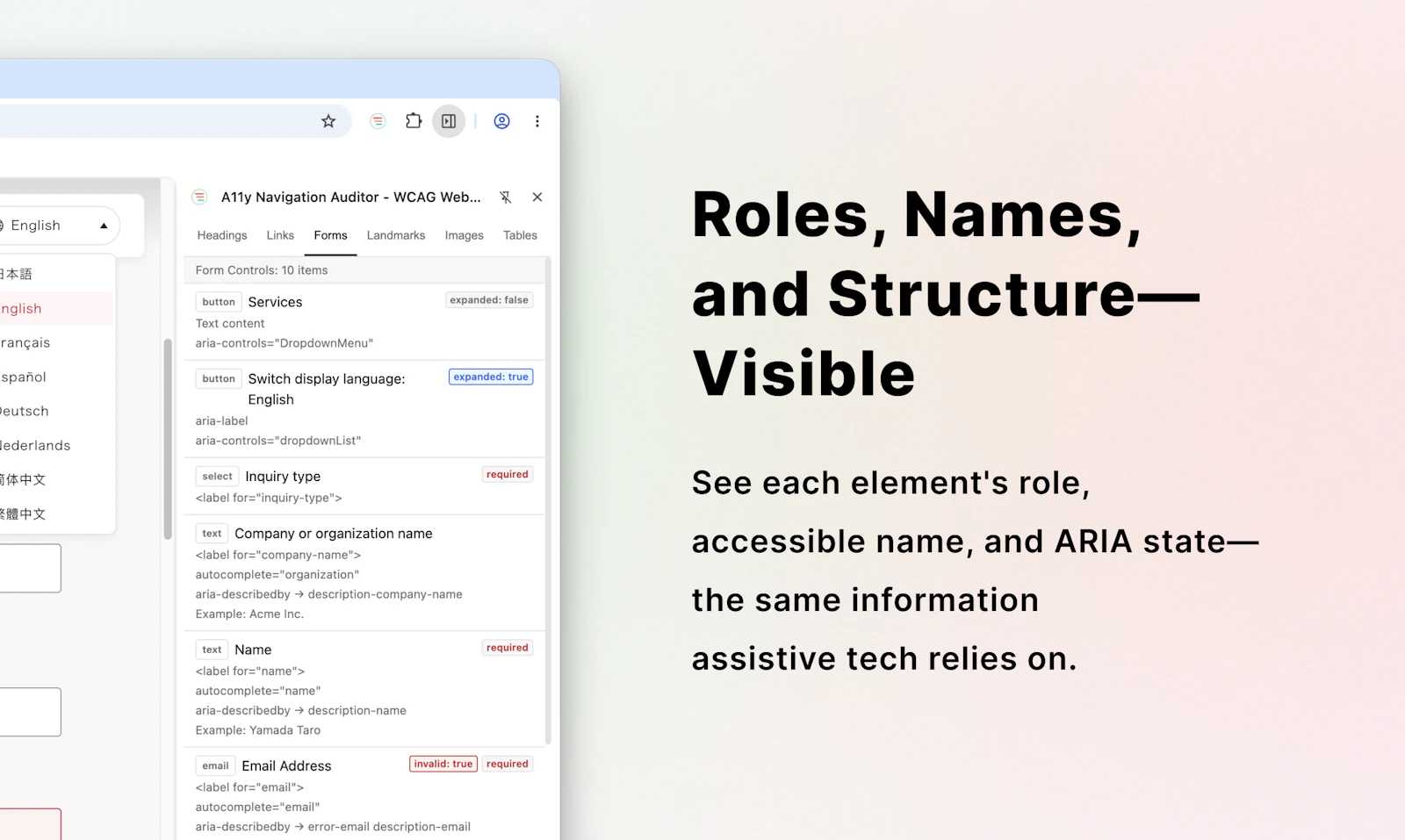 A11y Navigation Auditor screenshot 2