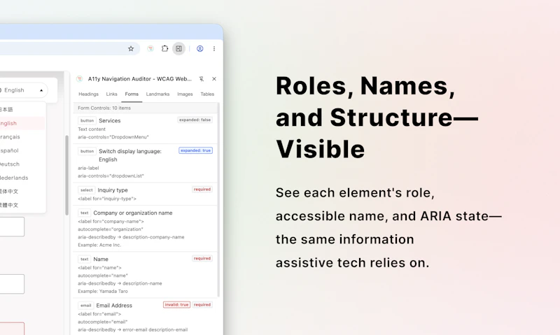 A11y Navigation Auditor screenshot 2