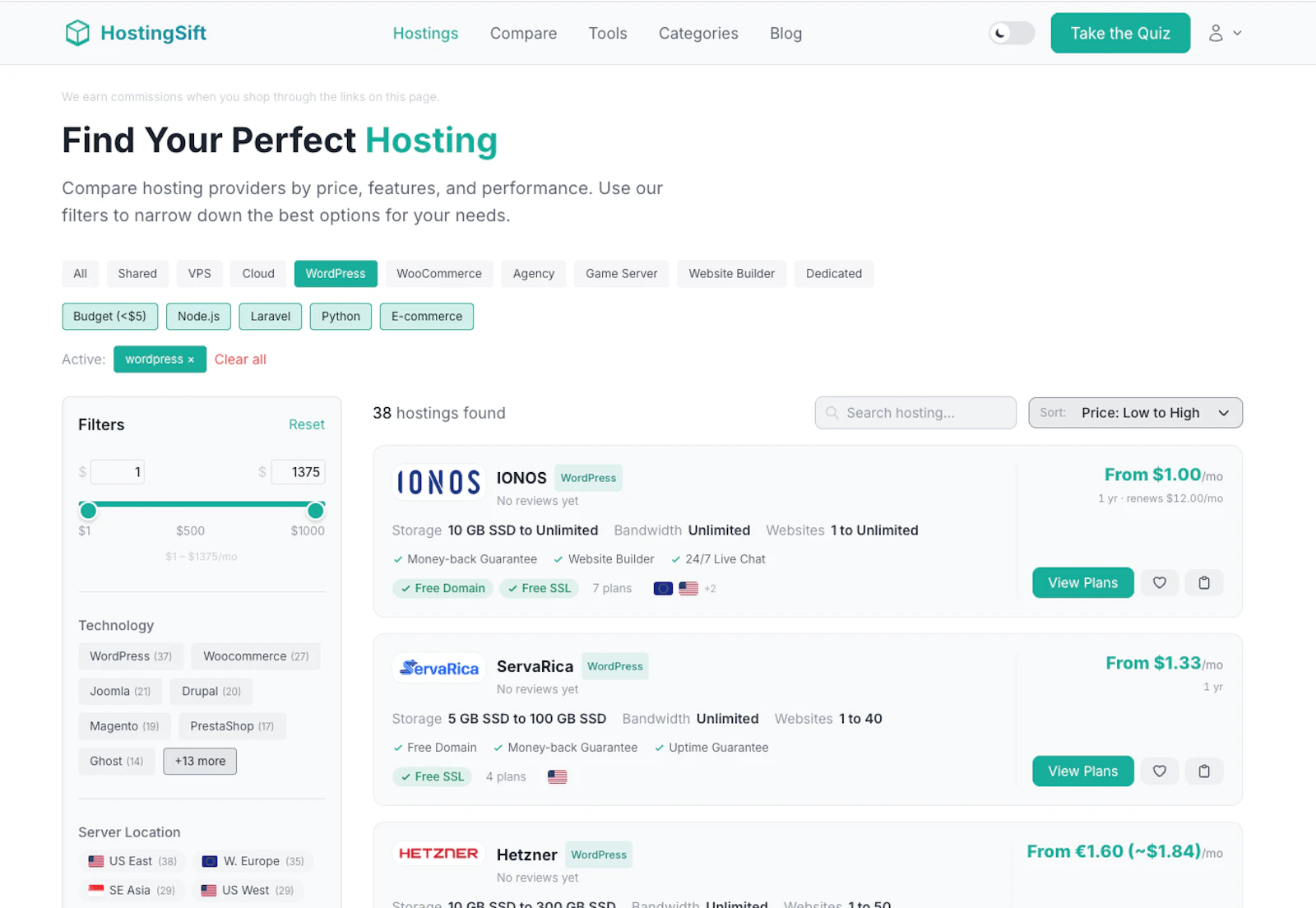 HostingSift screenshot 9