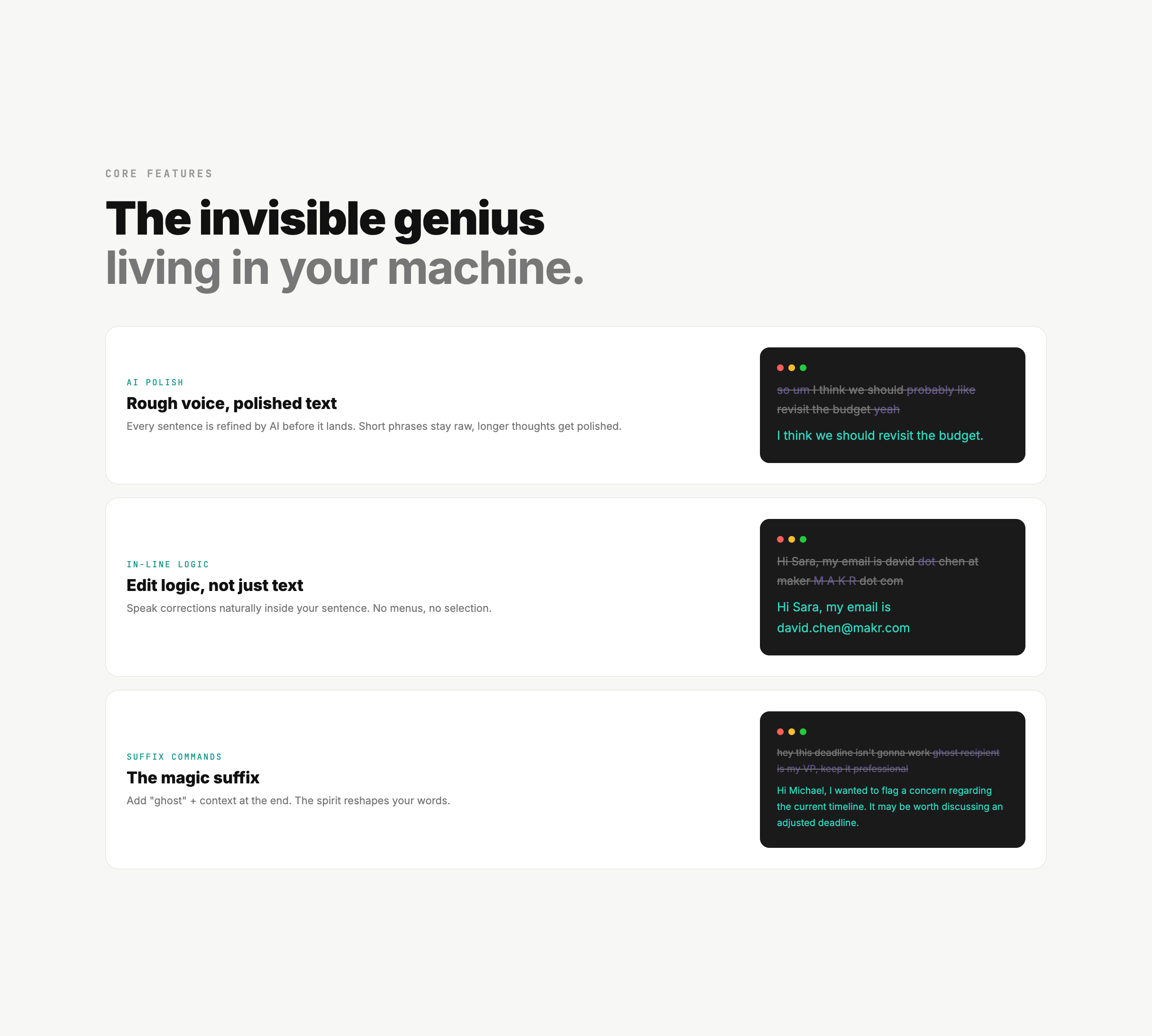 GHOSTYPE - Screenshot 3 showing product features and functionality