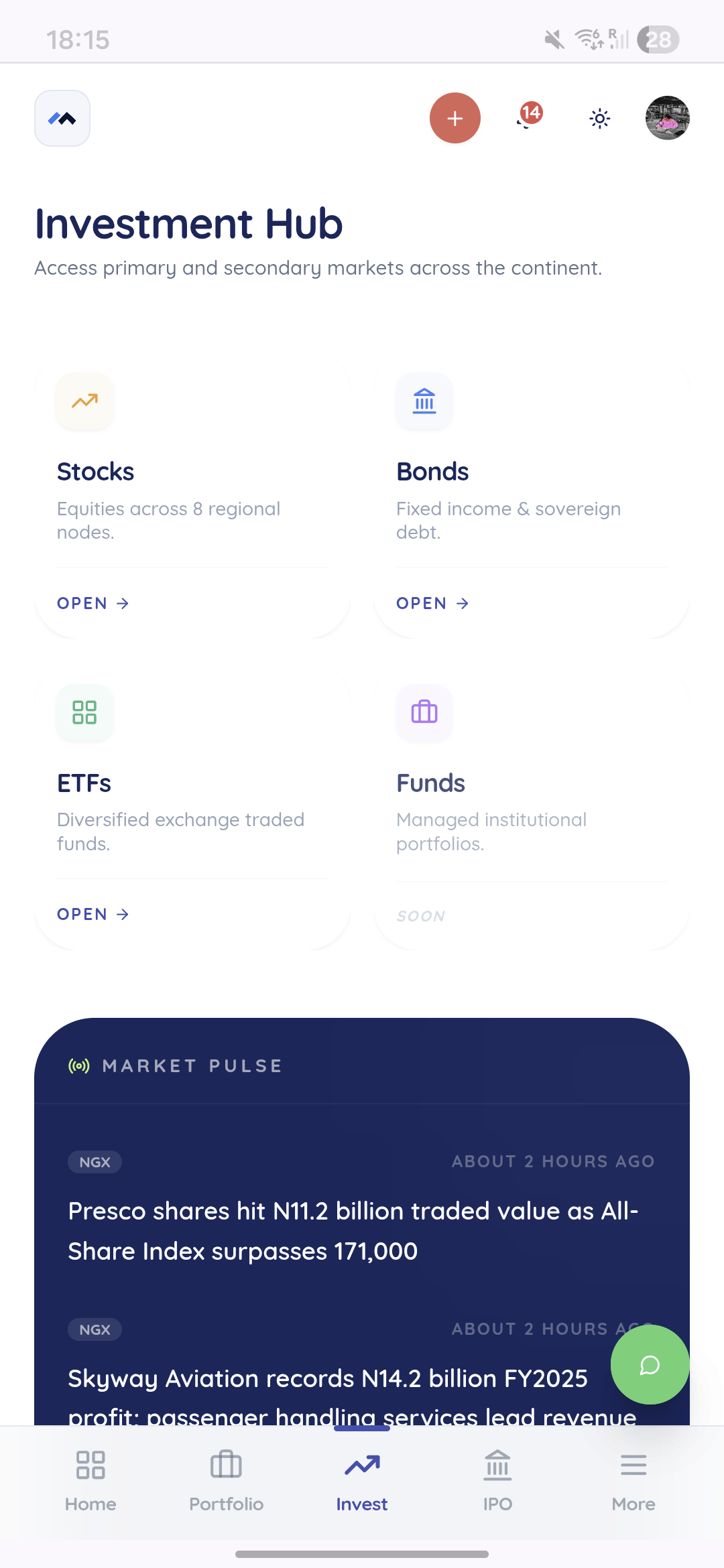 mystocks.africa - Screenshot 2 showing product features and functionality