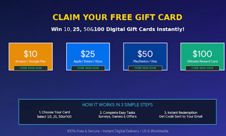 Get Free Gift Cards & Rewards