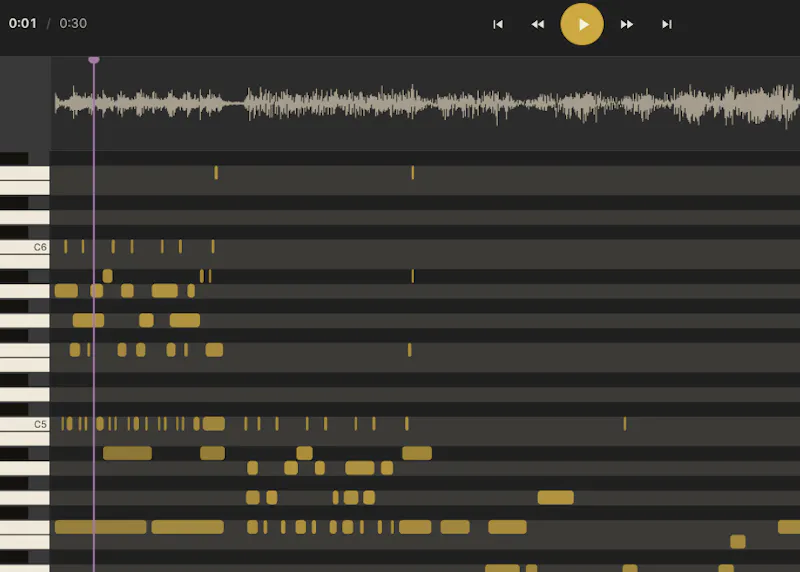 Guitar Audio to MIDI Converter screenshot 2