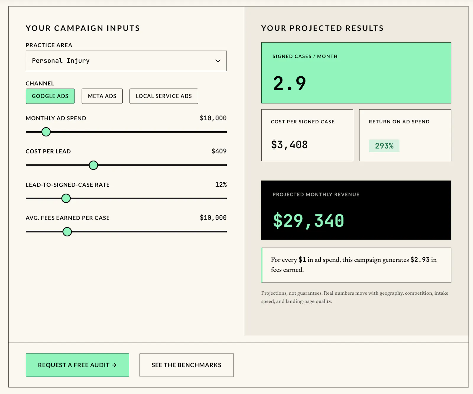 Legal PPC Calculator screenshot 2