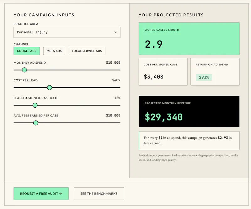 Legal PPC Calculator screenshot 2